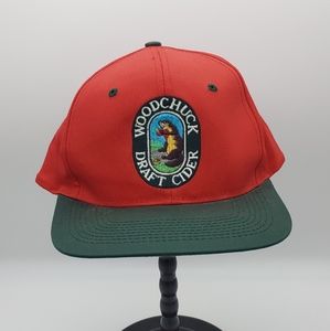 Vintage WOODCHUCK DRAFT CIDER Beer Snapback Hat / Baseball Cap